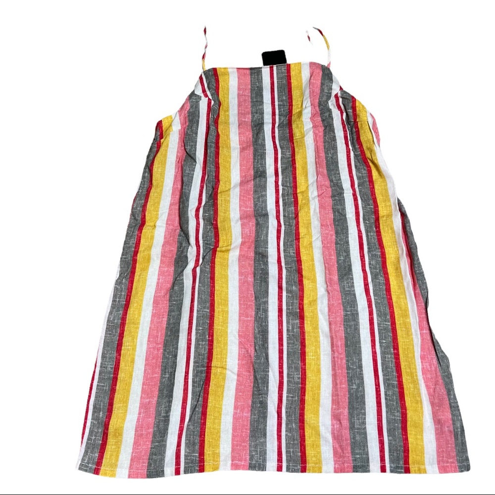 Rusty Sun Dress Stripes and Adjustable Straps Pink Yellow Red